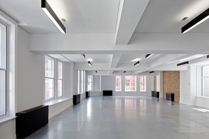 Bedford Street, Office Building, London, United Kingdom. Architect: Buckleygrayyeoman, 2013. View Through Unfurnished Floor Plat
